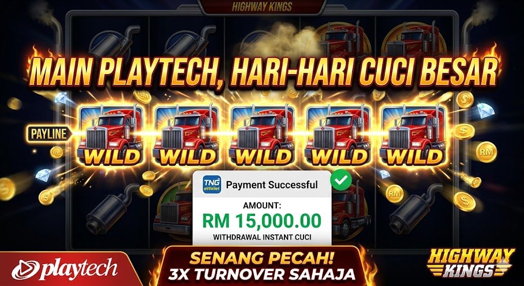 Playtech Highway Kings Red Truck at WishClub8 Malaysia with Weekly Free Credit 2026